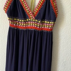 Banjara Colorful Embroidered V-Neck Dress